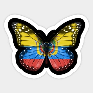 Ecuadorian Flag  Butterfly - Gift for Ecuadorian From Ecuador Sticker